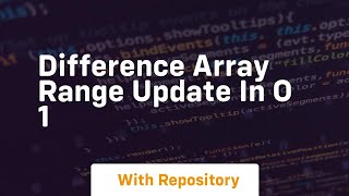 difference array range update in o 1