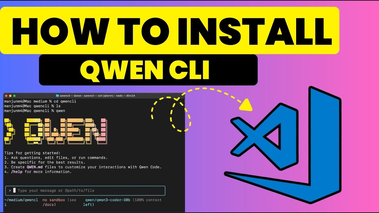 How to Install & Use Qwen CLI in VS Code