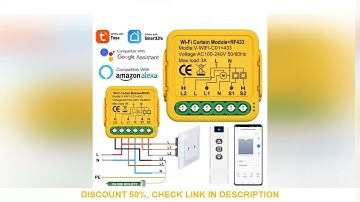Smart WiFi RF433 Curtain Switch Module Roller Shutter Blind Motor DIY Relay Tuya Smart Life APP Remo