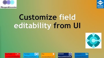 Customize field editability from UI.