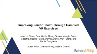 Fung Institute, Master of Engineering Capstone Project Pitch for [Blue Goji] Team Infinity 2019-2020