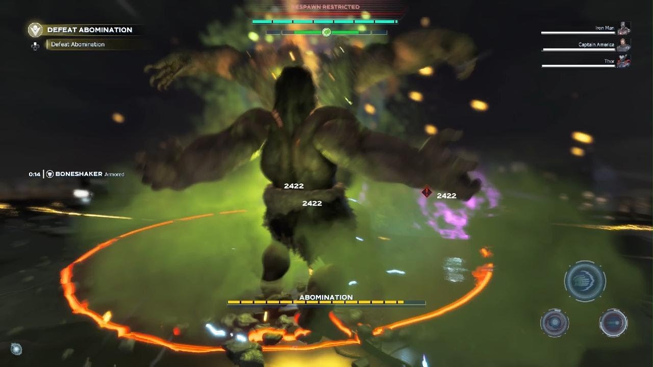 Marvel's Avengers. Demon hulk vs abomination