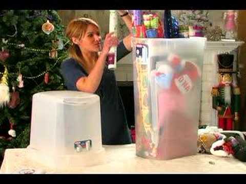 How to Store Christmas Decorations : How to Use Leftover Wrapping Paper to Pack Christmas Decorations