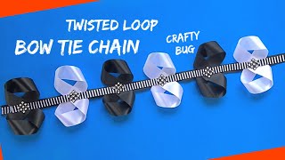 Twisted loop BOW TIE CHAIN TUTORIAL; homecoming mum braids and chains; figure eight chain