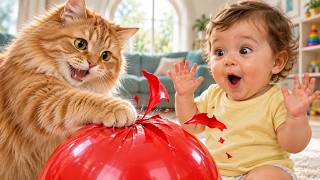 Funny Baby & Pets 🐱🐶 Unexpected Playtime Surprises Baby Laughing & Giggles Compilation