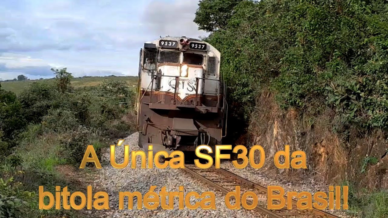 A ÚNICA SF30 do Brasil em Ação na Rota do Calcário em Itumirim com Dois Trens Carregados