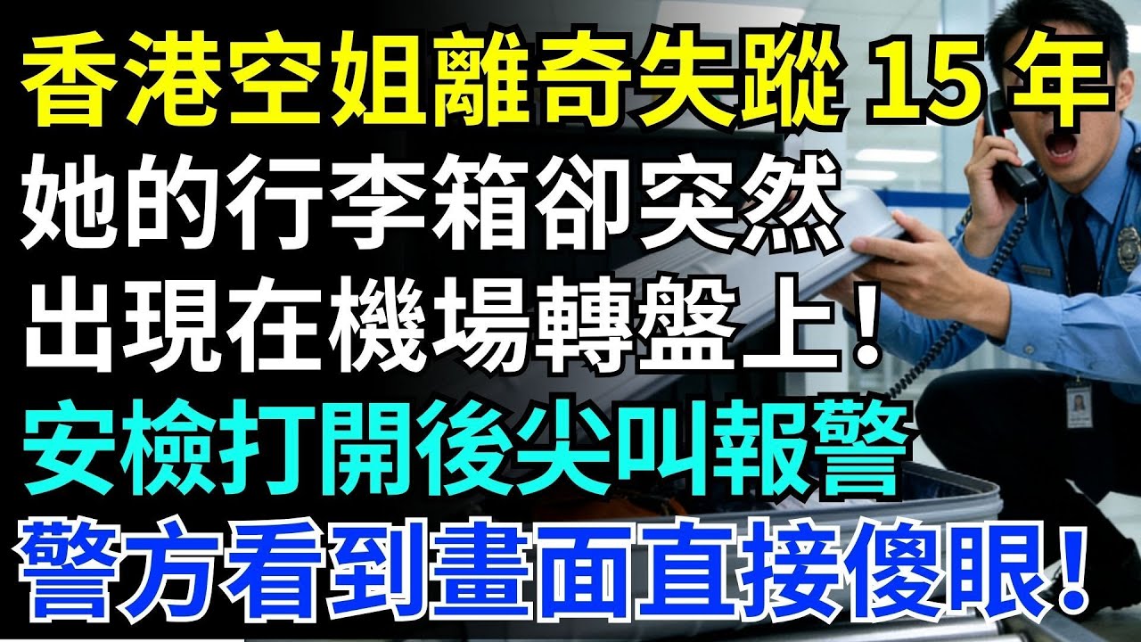 中國香港空姐離奇失蹤 15 年，她的行李箱卻突然出現在機場轉盤上！安檢打開後尖叫報警，警方趕到看到畫面直接傻眼！#奇聞#怪事兒