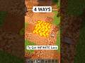 The 4 Ways to Get INFINITE Lava in Minecraft!