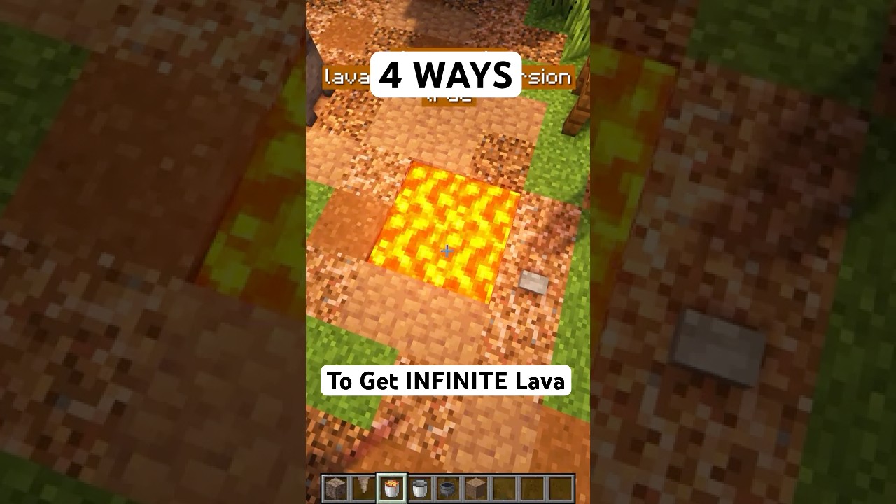 4 способа получить БЕСКОНЕЧНУЮ лаву в Minecraft!