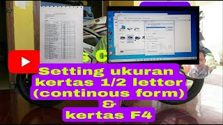 Cara setting ukuran kertas di printer epson lq 310 di windows