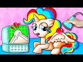 Omg ponys swing has broken  my little pony transformation  annie cartoon