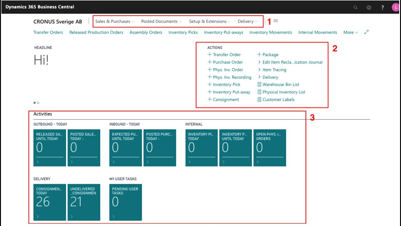Role Centers - LogTrade Connect for Dynamics 365 Business Center
