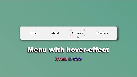 Как создать горизонтальное меню с hover effect HTML and CSS || Navigation menu HTML & CSS only