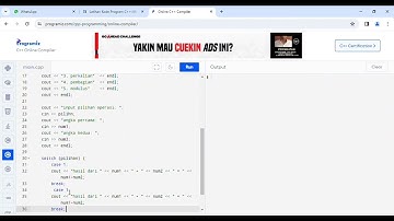 Tugas UAS program membuat kalkulator sederhana c++