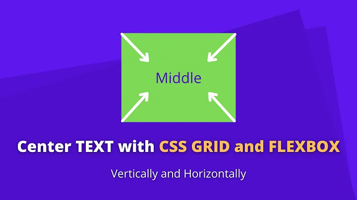 How to Center a TEXT Vertically and Horizontally using CSS FLEXBOX and CSS GRID