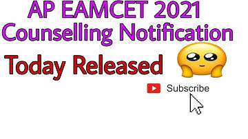 AP EAMCET Counselling Notification 2021 Released Today|| Released Time 4PM @Techtuts-World