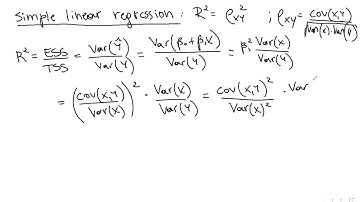 Proof that r squared is correlation coefficient squared
