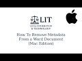 Remove Metadata from Word Docs on Mac 📝