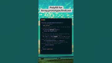 Javascript Polyfill Interview Question (findLast) #code #javascript #programming #interview