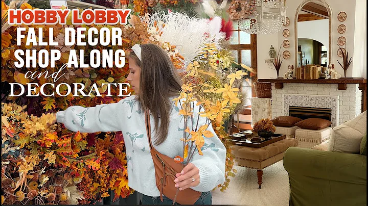 🍁Fall Decor Shopping at Hobby Lobby & Vintage Fall Living Room Decorate with Me!
