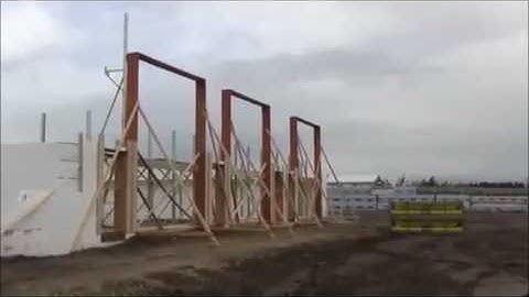 Green Harbor Building Systems GA Giraffe ICF Bracing Installation with Fox Blocks Insulating Concret