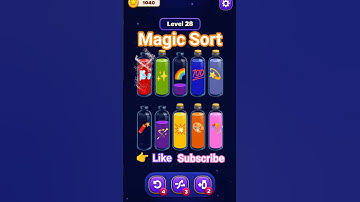 Magic Sort 🪄 | Color Sorting Puzzle Game #shorts #shortvideo #shortsfeed #magic  #sorts #ytshorts