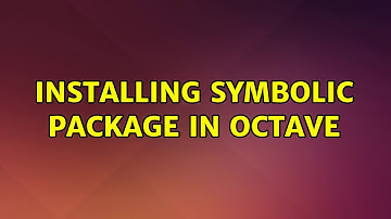 Ubuntu: Installing symbolic package in octave