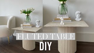 DIY FLUTED TABLE | MINIMAL SIDE TABLE - DETAILED VIDEO