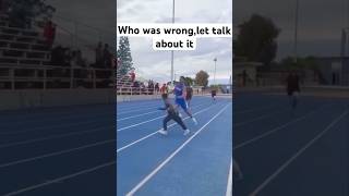 Who was wrong😳? #athletics #sports #trackandfield #running