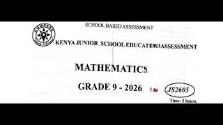 GRADE 9 MATHEMATICS LIVE SECTION B REVISION | COMPASS JS2605 2026 | FULL PAPER