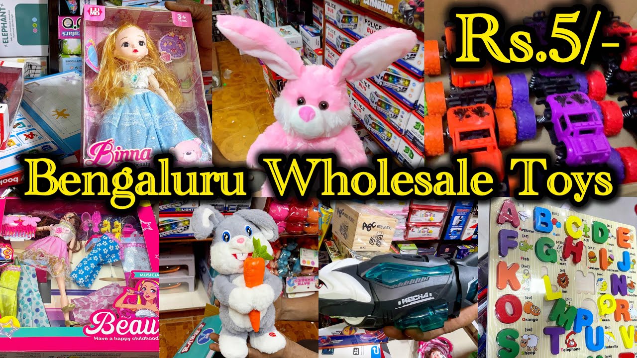 Rs.5/-Bangalore Kumbarpet Wholesale Toys Shop||Unique Toys collection Remote Bike Car Dolls Studyboo