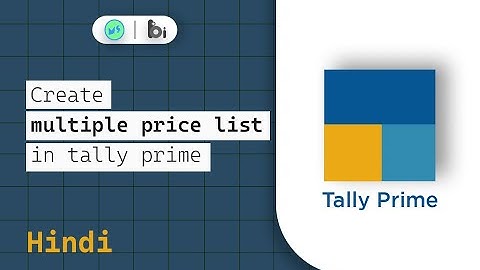 Create multiple price list | Tally Prime Hindi tutorials | Miniature school