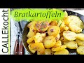 Knusprige Bratkartoffeln aus rohen Kartoffeln Omas schnelles Rezept Fried potatoes from raw potatoes