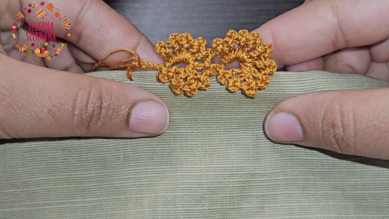 Easy crochet 3D look lace design for beginners/Qureshia dupatta design/Crochet Lace Tutorial