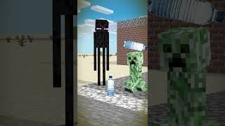 Old Herobrine bottleflip Challenge - Minecraft Short Animation (Pastlives - Sapientdream) #shorts screenshot 3