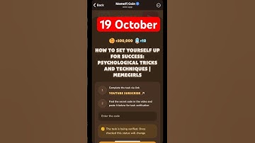 MemeFi YouTube video code today 19 October | MemeFi YouTube video secret code today | #crypto