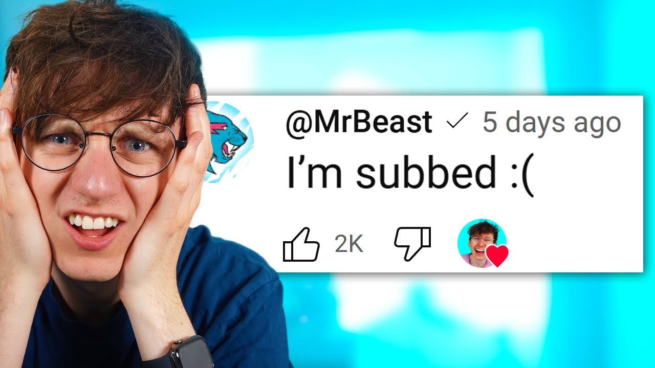 I can't believe MrBeast commented THIS on my video..