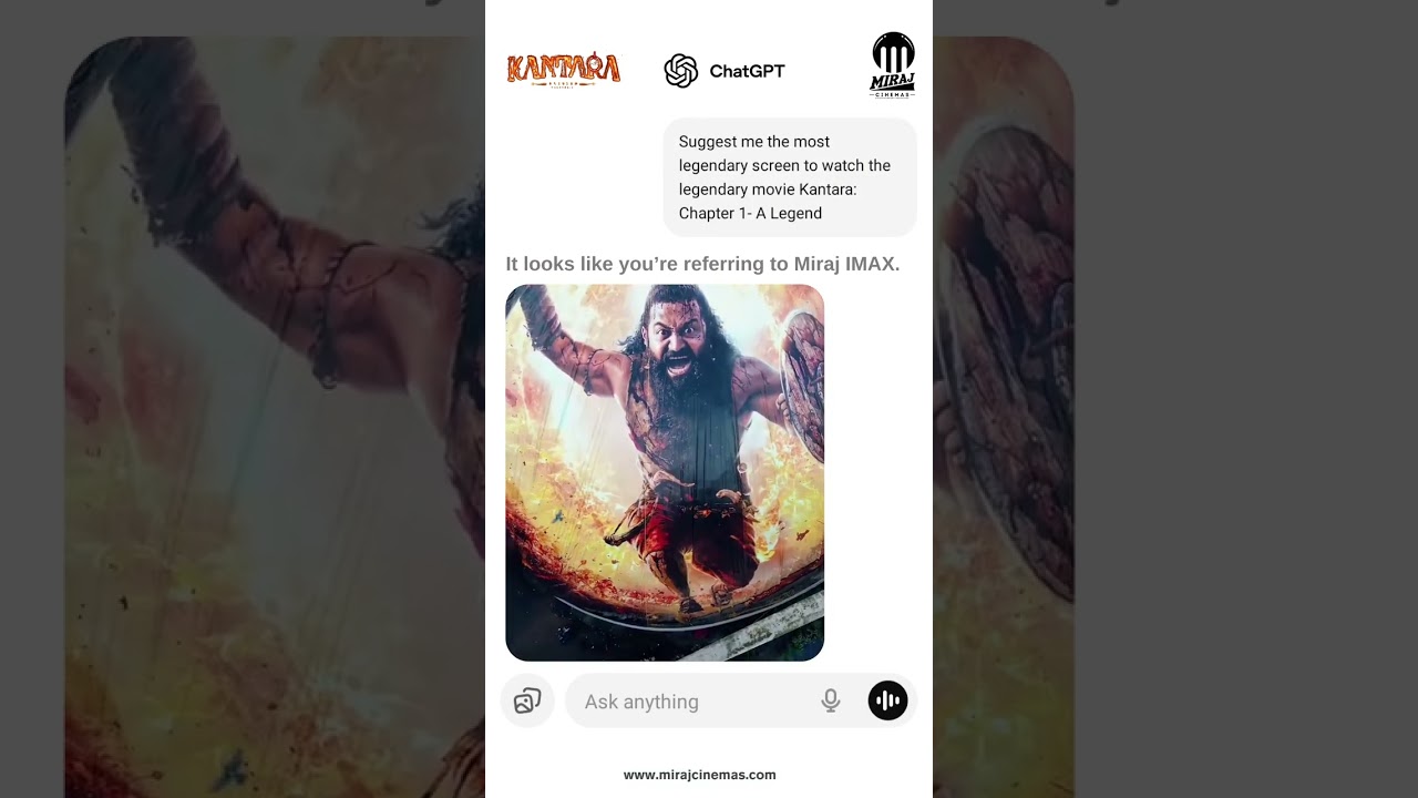 Not just a movie. A legendary experience — only at Miraj IMAX. 🔱