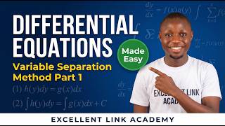 "Differential Equations Made Easy — Variable Separation Method Explained | ODE Part 1 University"