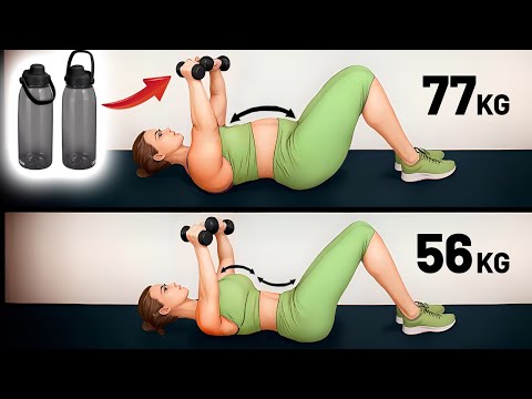 ONLY 2 BOTTLES OR DUMBBELLS | MAXIMUM RESULTS