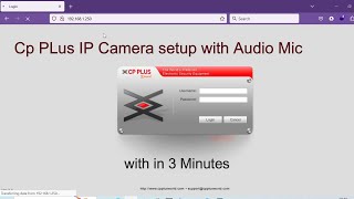cp plus ip camera setting with audio and microphone , video overlay setting Profile