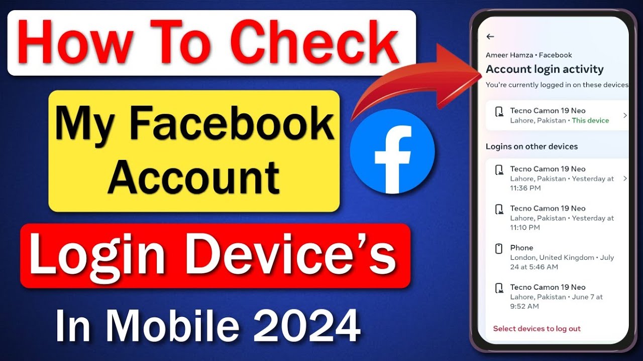 How To Check My Facebook Account Login Device's In 2024 | Facebook Kis ...