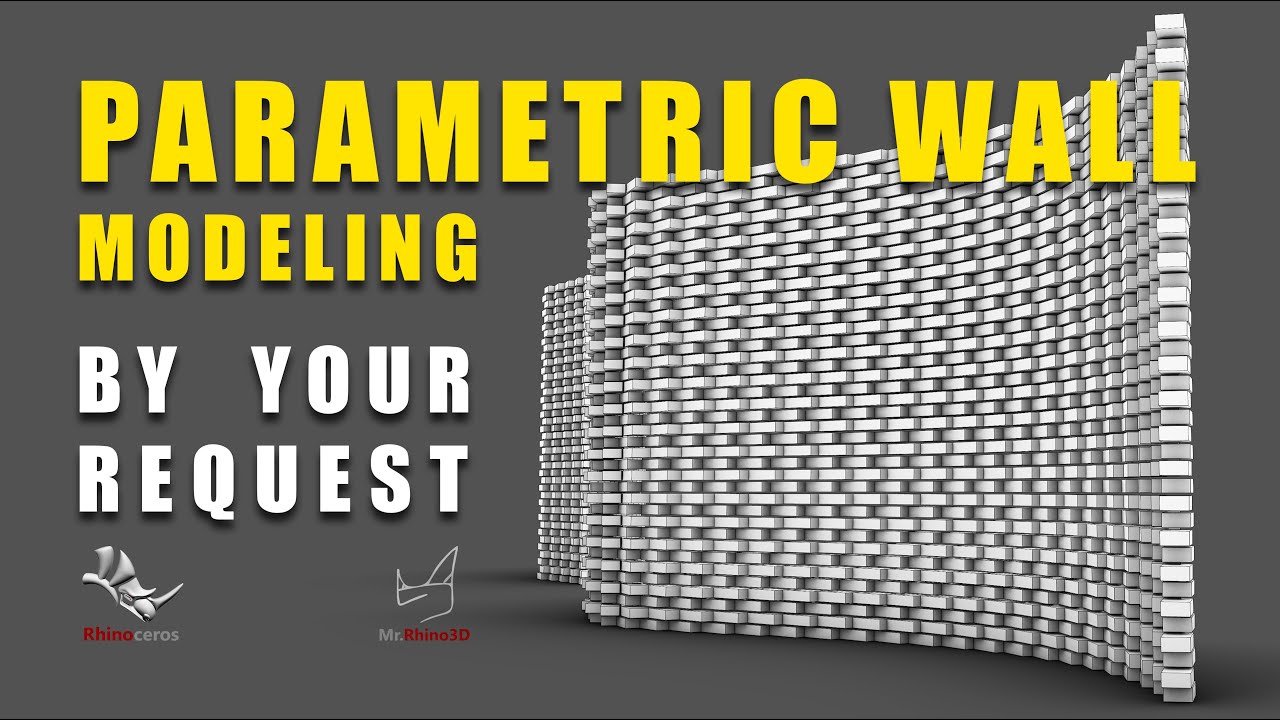 Parametric brick wall in Rhino 3D - YouTube