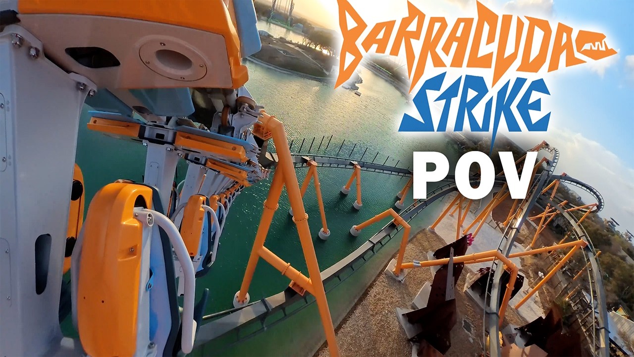 Barracuda Strike Back Row POV SeaWorld San Antonio