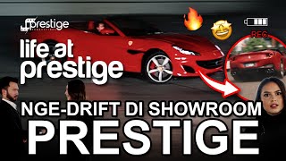 PERTAMA DI INDO! CEWEK DRIFTING FERRARI PORTOFINO DI SHOWROOM PRESTIGE!