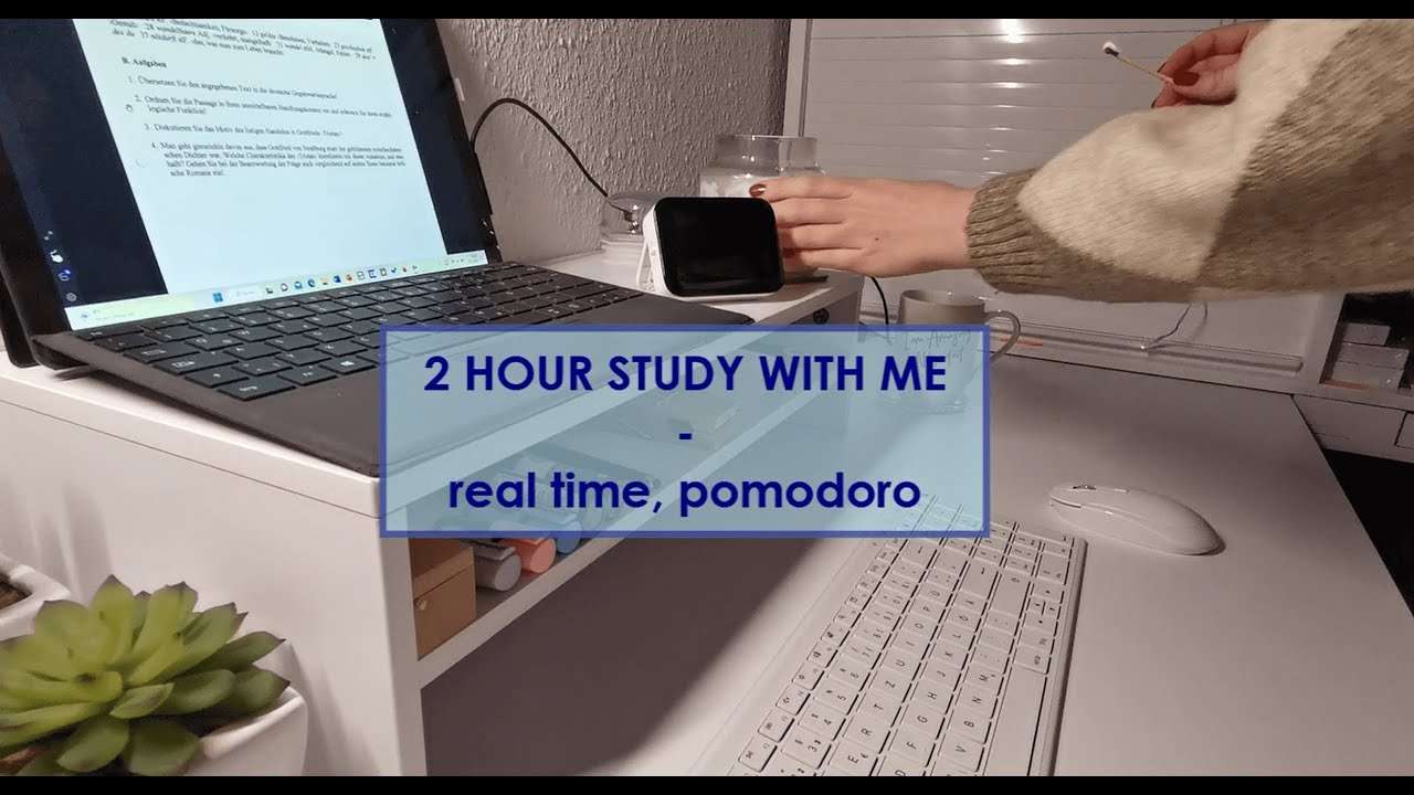2 HOUR STUDY WITH ME - pomodoro 50/10, no music, real time | study with ...