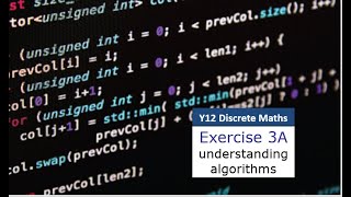 Y12 Discrete Ex 3A - Algorithms - OCR A Level Further Maths