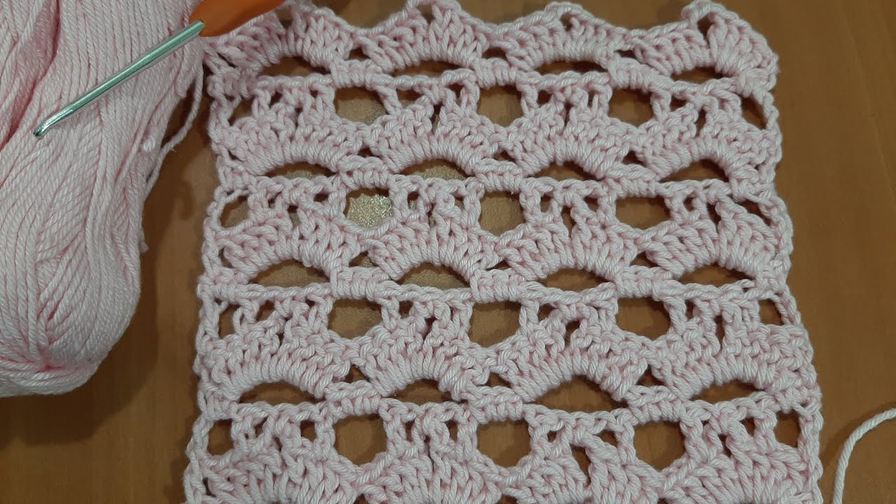 ❤ Aprende a tejer una puntada calada a crochet o ganchillo muy fácil y bonita paso a paso