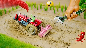 DIY Mini Tractor Can Rotivator Real In Mud | Smart Farming Project@MiniTractor100 