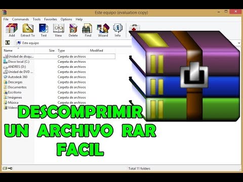 Como descomprimir un archivo rar en pc